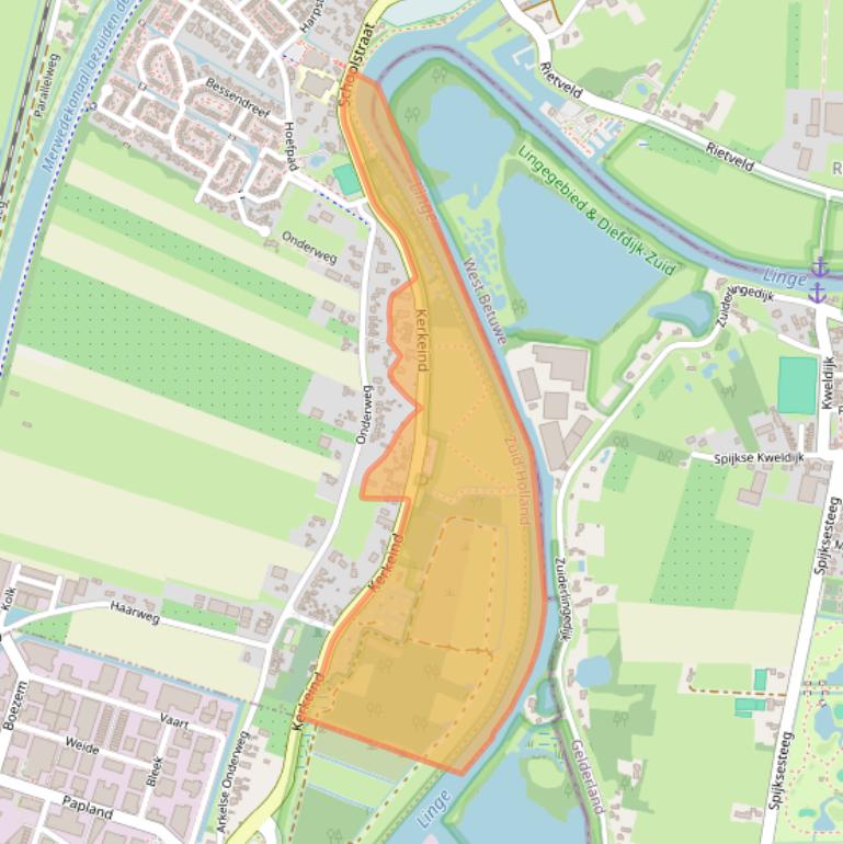 Kaart van postcodegebied 4241XB.