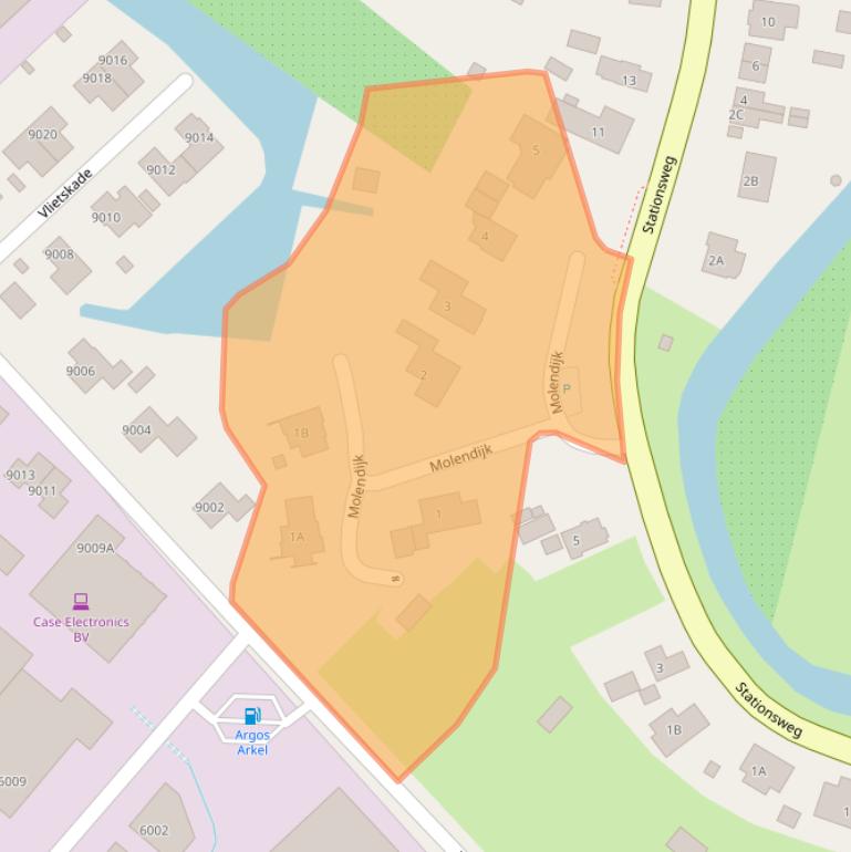 Kaart van postcodegebied 4241XK.