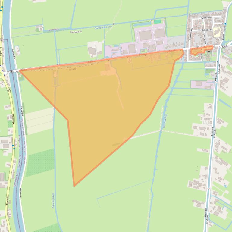 Kaart van postcodegebied 4243JD.