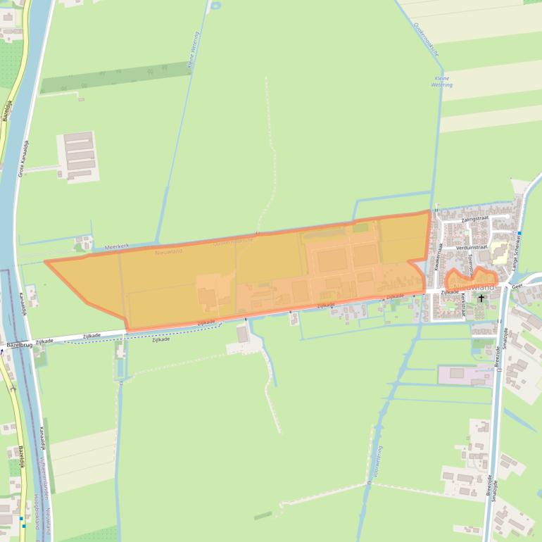 Kaart van postcodegebied 4243JE.