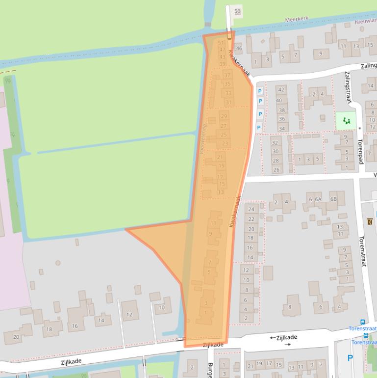 Kaart van postcodegebied 4243JJ.