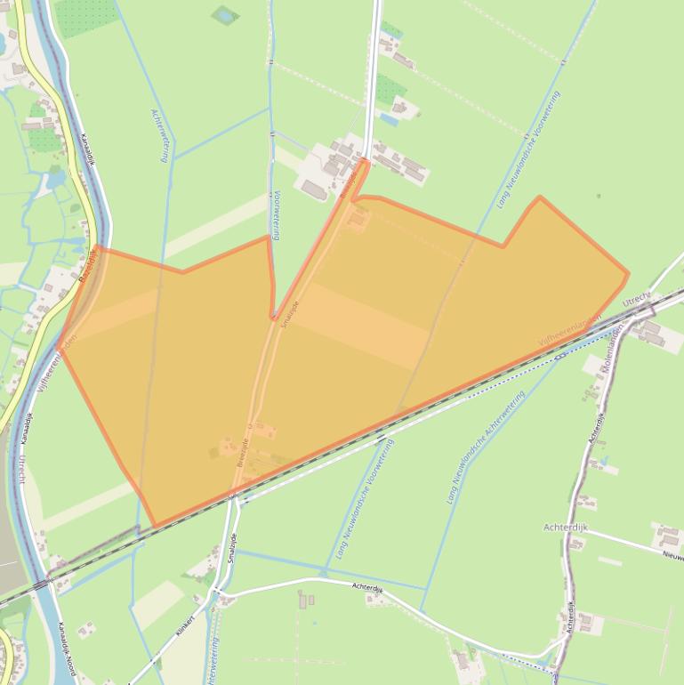 Kaart van postcodegebied 4243TE.