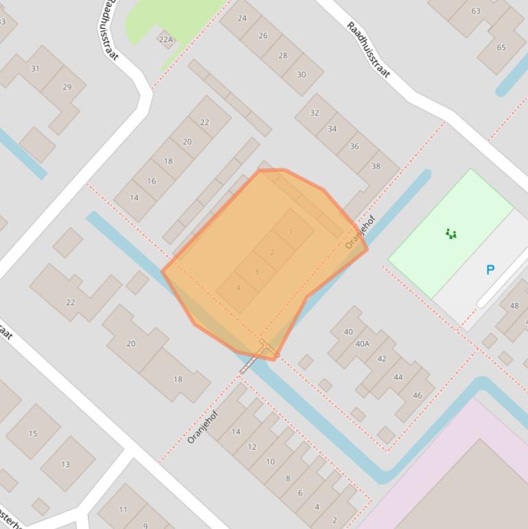 Kaart van postcodegebied 4245KZ.