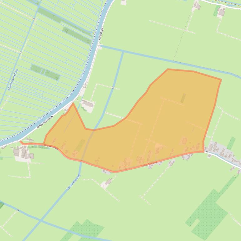 Kaart van postcodegebied 4245TW.