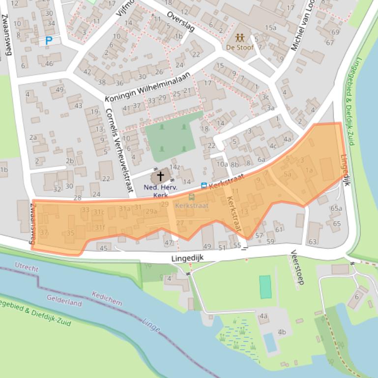 Kaart van postcodegebied 4247EK.