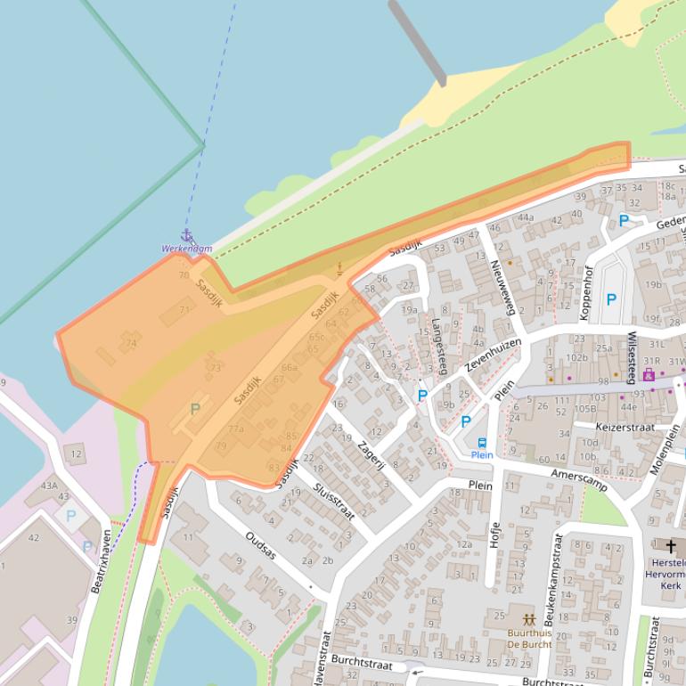 Kaart van postcodegebied 4251AD.