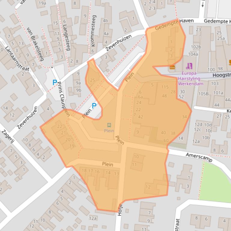 Kaart van postcodegebied 4251AJ.