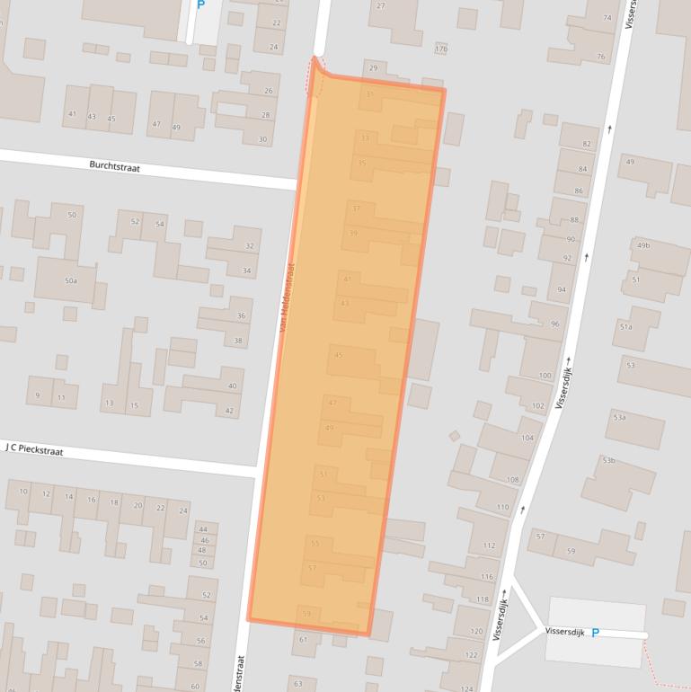 Kaart van postcodegebied 4251BN.