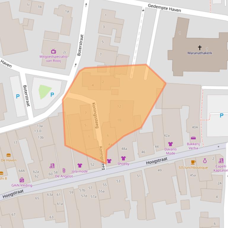 Kaart van postcodegebied 4251CD.