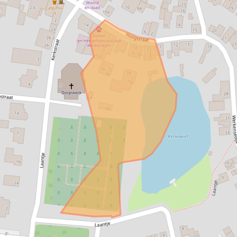 Kaart van postcodegebied 4251CG.