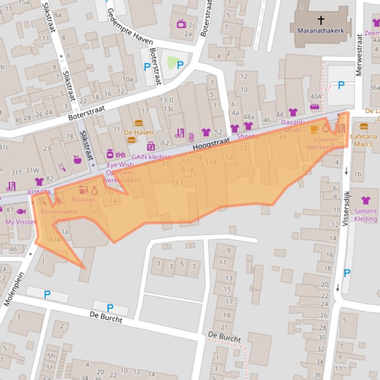 Kaart van postcodegebied 4251CJ.