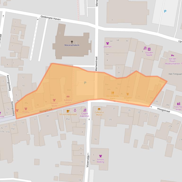 Kaart van postcodegebied 4251CM.