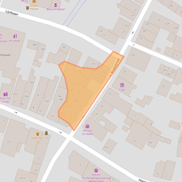 Kaart van postcodegebied 4251CT.