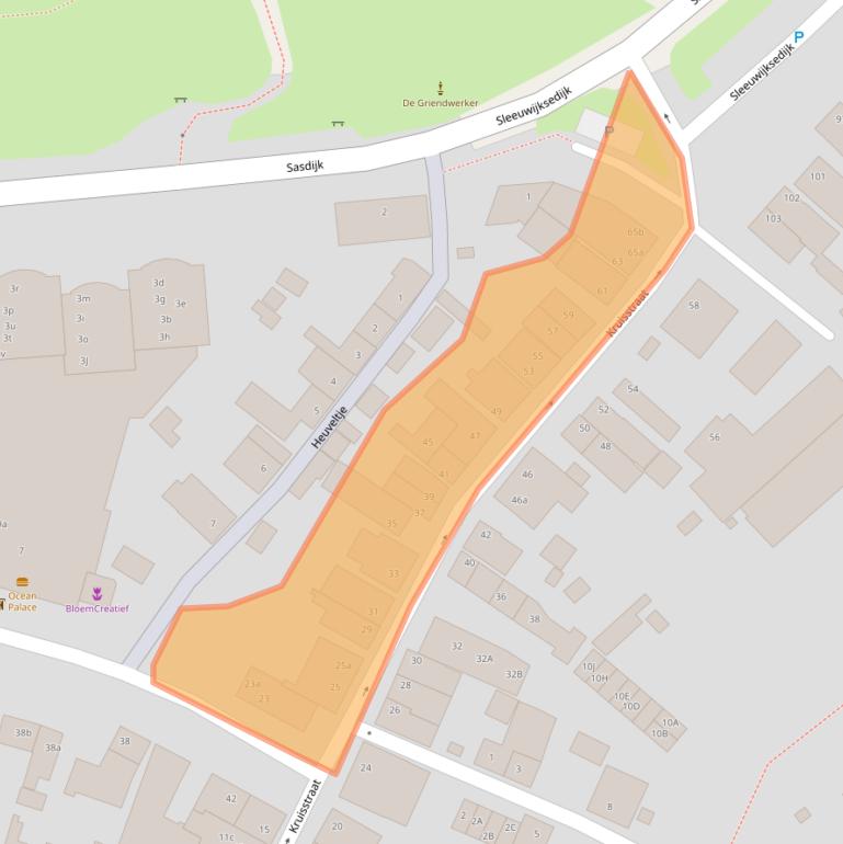 Kaart van postcodegebied 4251CV.