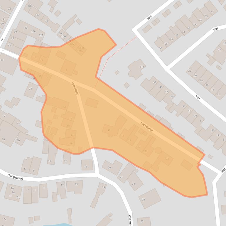 Kaart van postcodegebied 4251CZ.