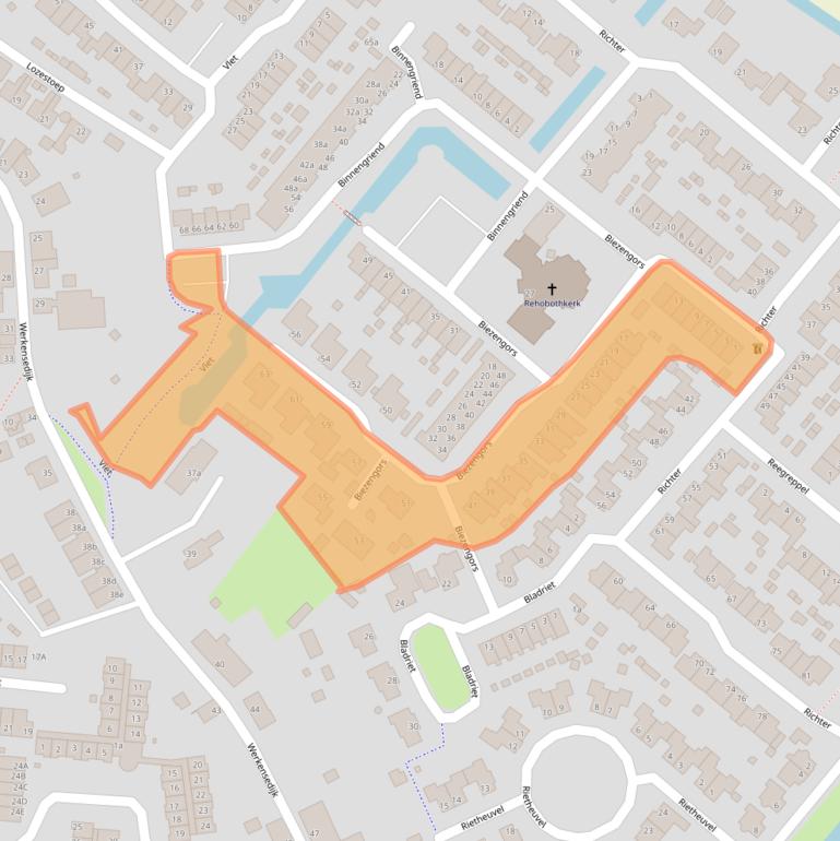 Kaart van postcodegebied 4251DJ.