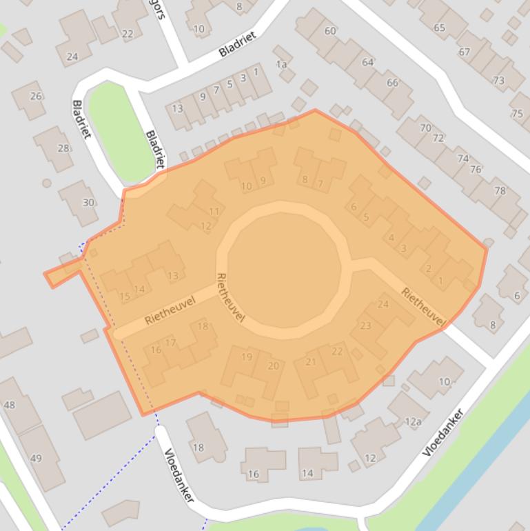 Kaart van postcodegebied 4251DN.