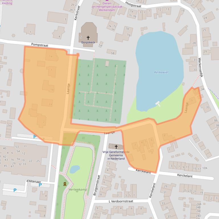 Kaart van postcodegebied 4251EL.