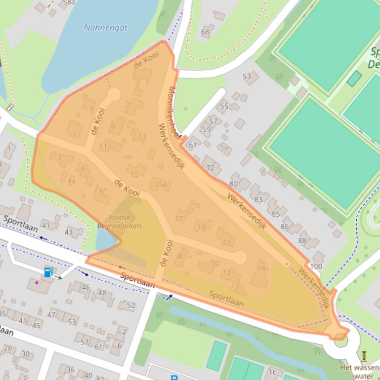 Kaart van postcodegebied 4251GB.