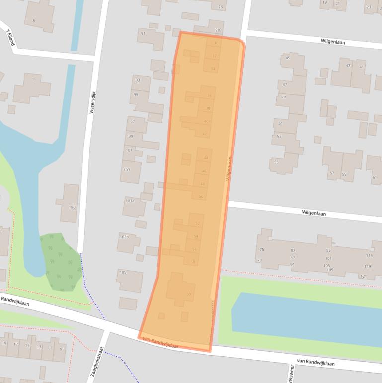 Kaart van postcodegebied 4251GG.