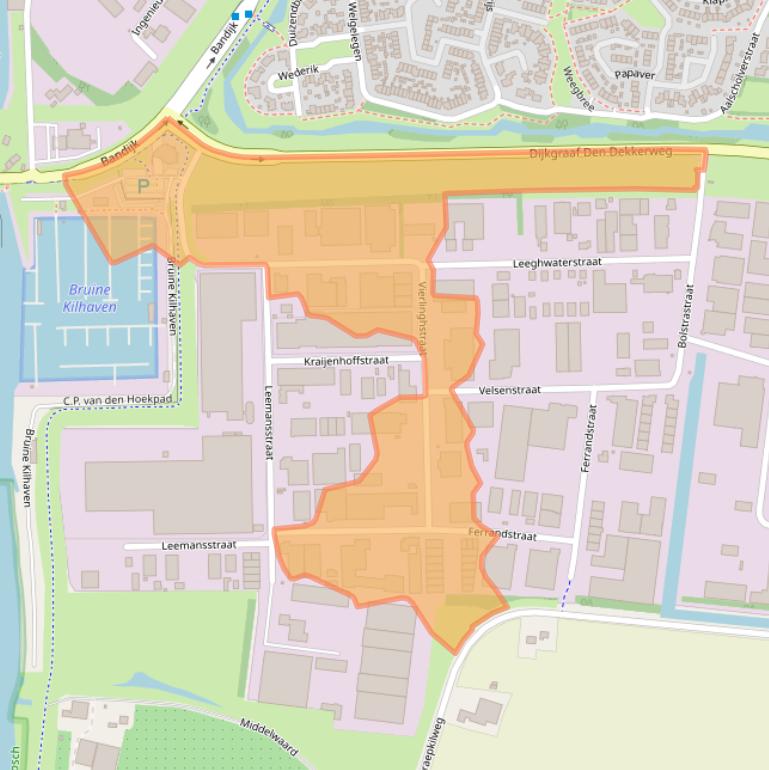 Kaart van postcodegebied 4251LC.