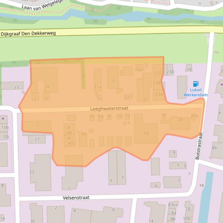 Kaart van postcodegebied 4251LM.