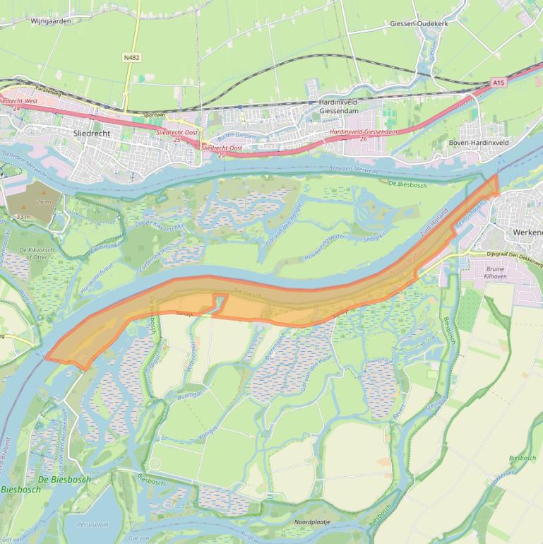 Kaart van postcodegebied 4251MP.