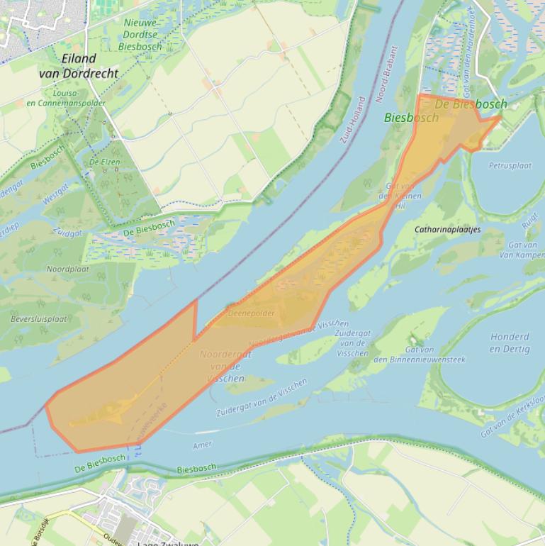 Kaart van postcodegebied 4251MS.