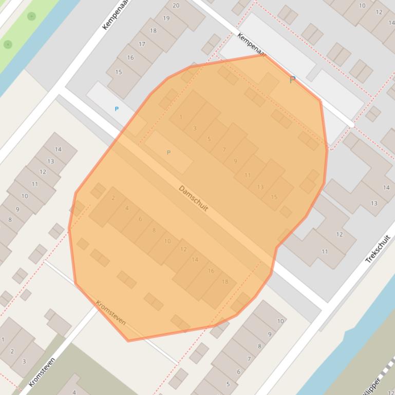 Kaart van postcodegebied 4251RJ.