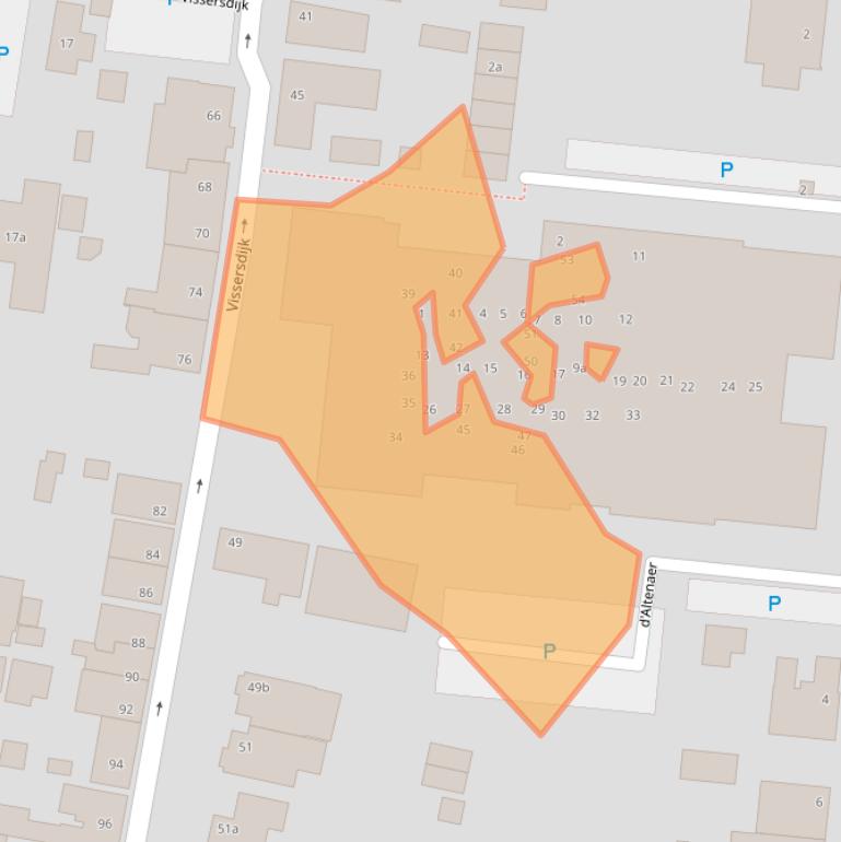 Kaart van postcodegebied 4251TZ.