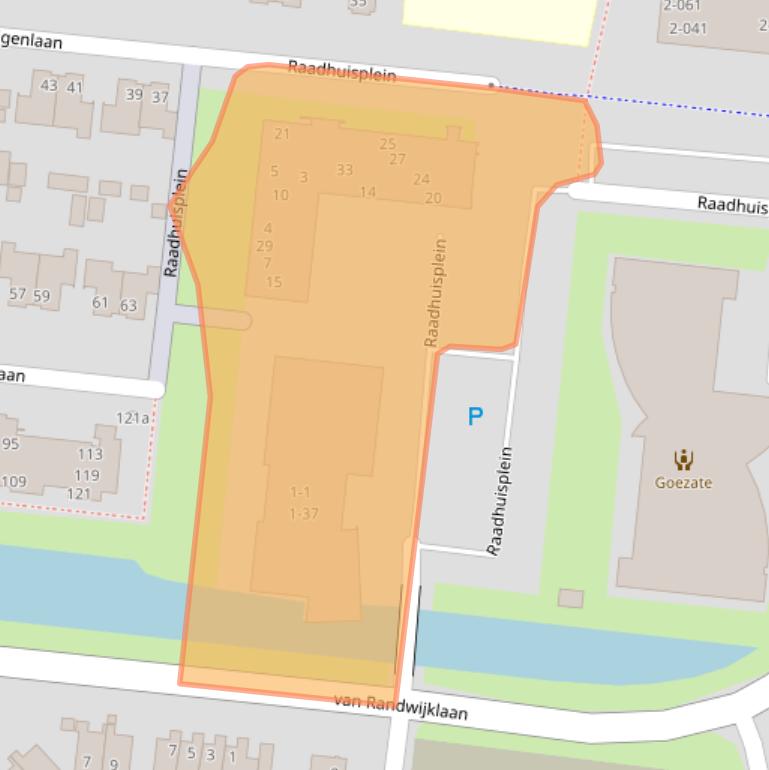 Kaart van postcodegebied 4251VZ.