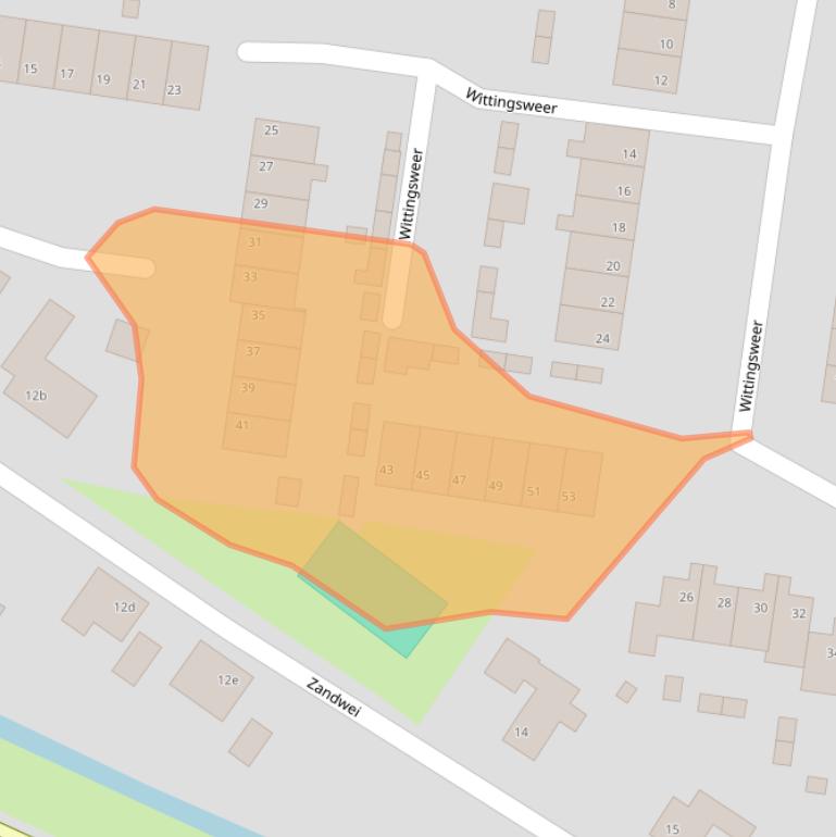 Kaart van postcodegebied 4251WN.
