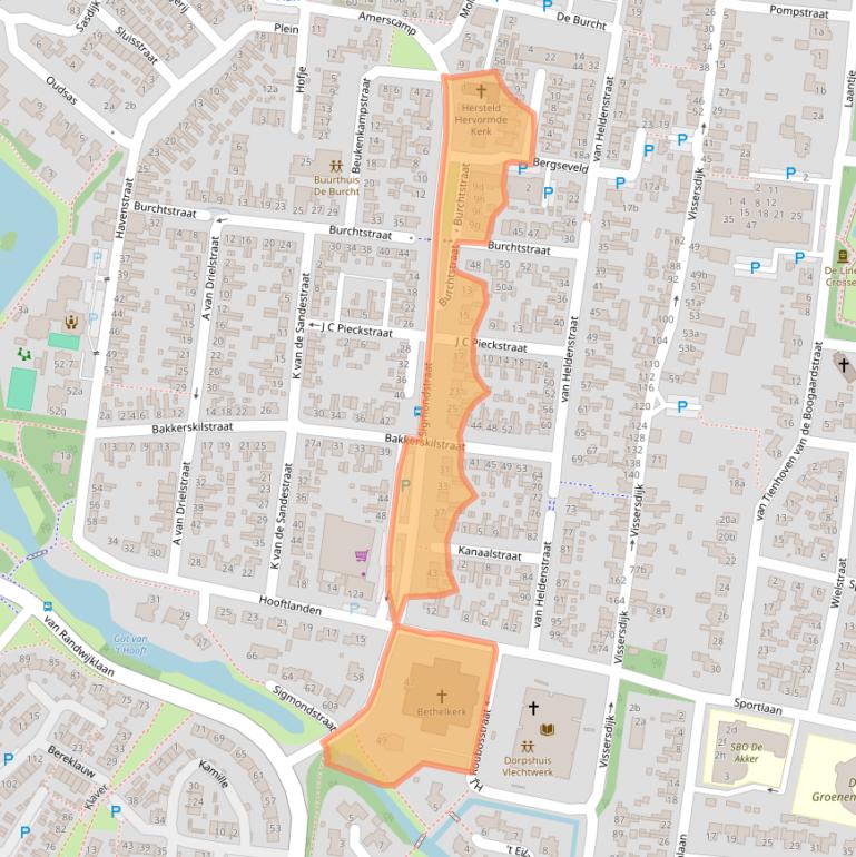 Kaart van postcodegebied 4251ZA.