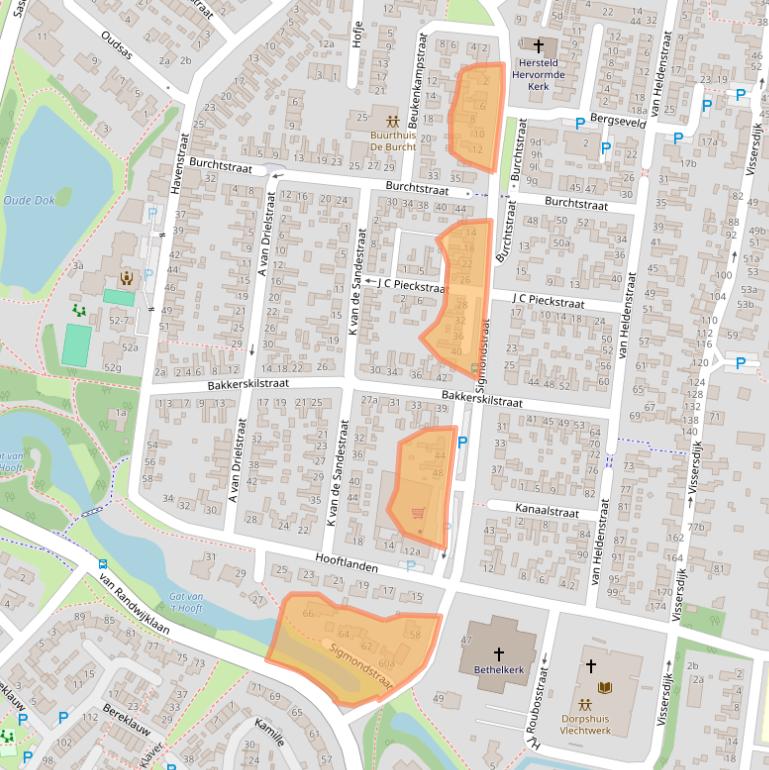 Kaart van postcodegebied 4251ZB.