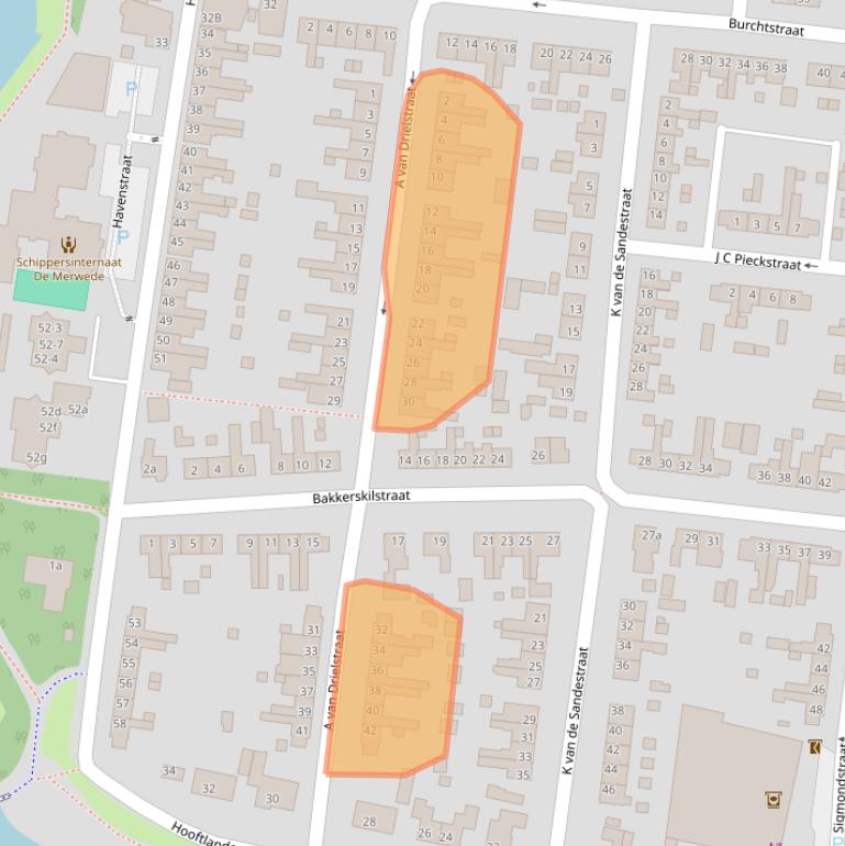 Kaart van postcodegebied 4251ZH.