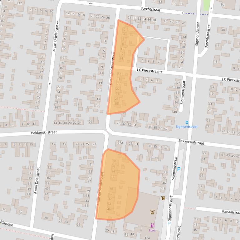 Kaart van postcodegebied 4251ZP.