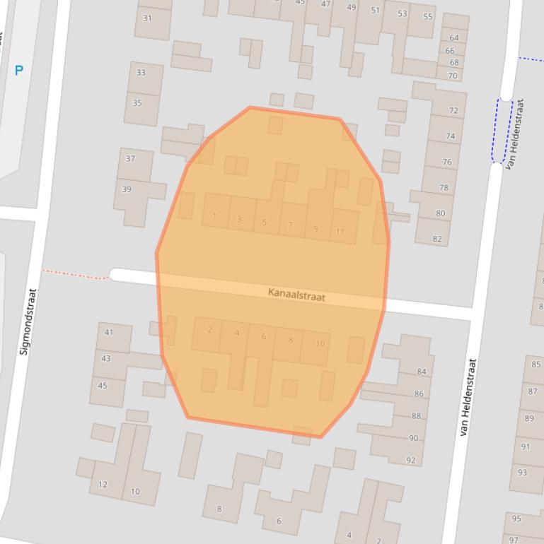 Kaart van postcodegebied 4251ZS.