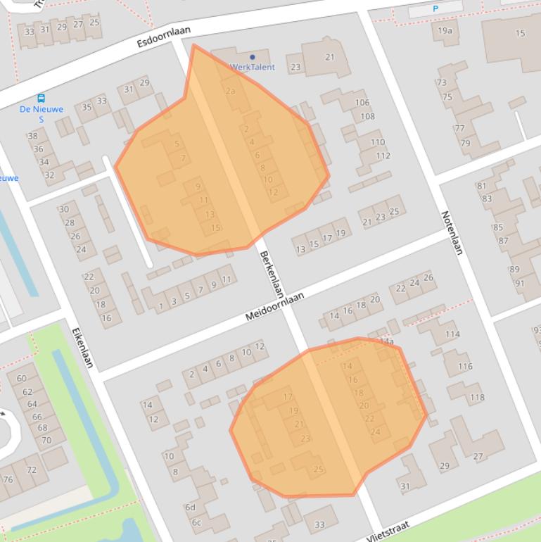 Kaart van postcodegebied 4254AM.