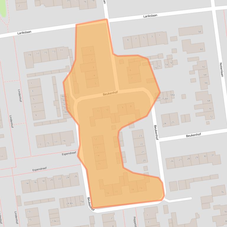 Kaart van postcodegebied 4254BV.