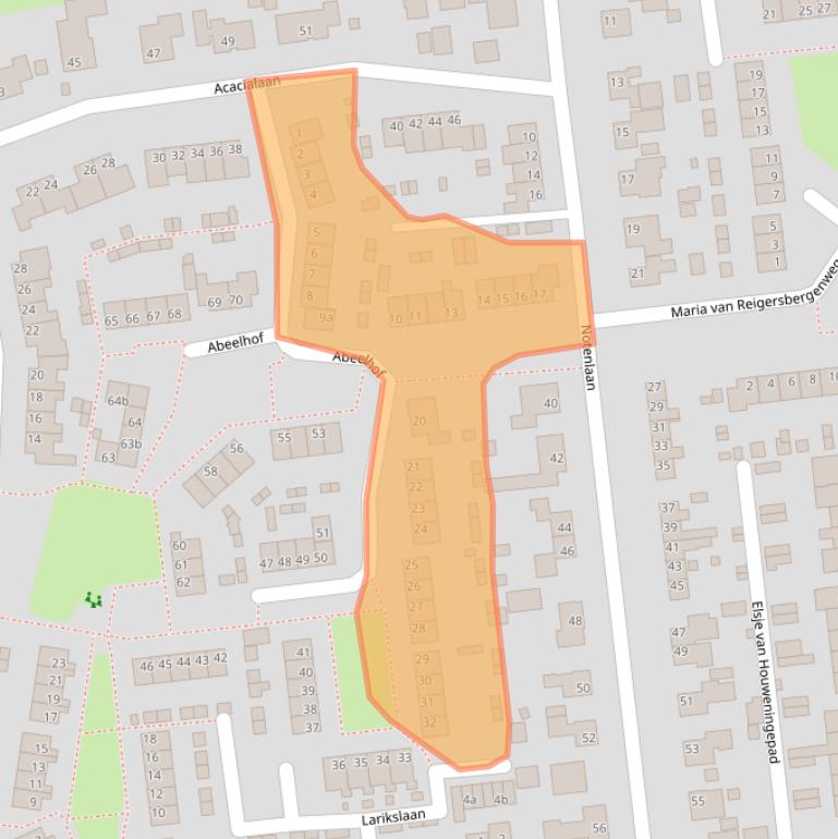 Kaart van postcodegebied 4254BX.