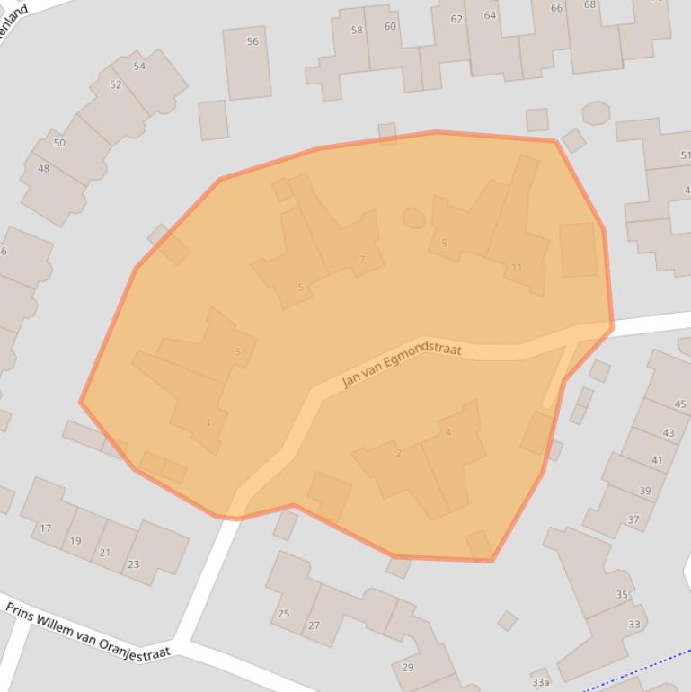 Kaart van postcodegebied 4254DK.