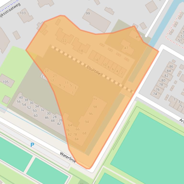 Kaart van postcodegebied 4254VJ.