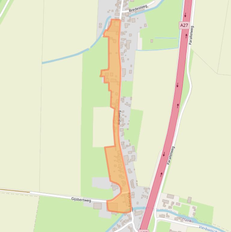 Kaart van postcodegebied 4255GE.