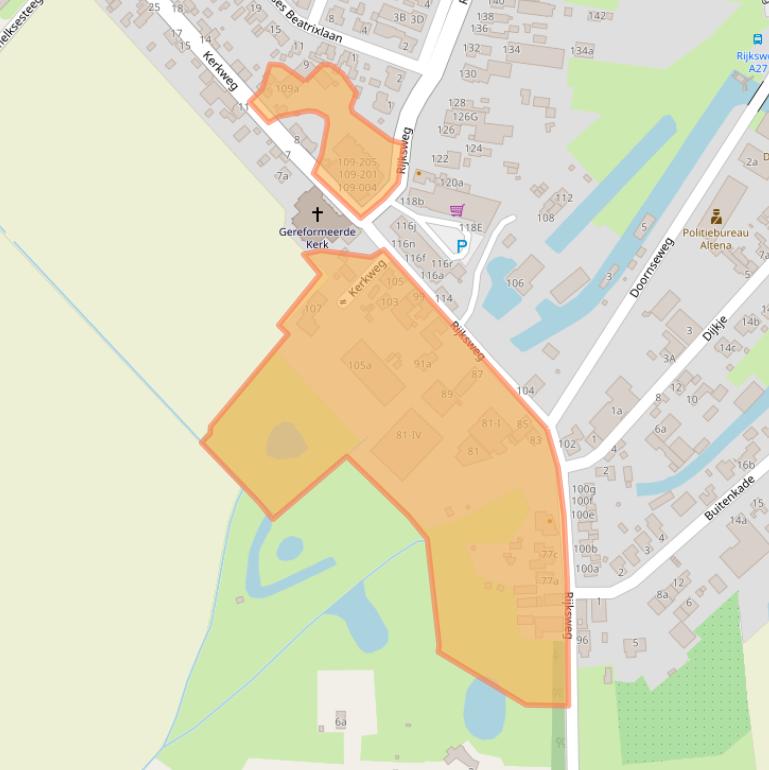 Kaart van postcodegebied 4255GH.