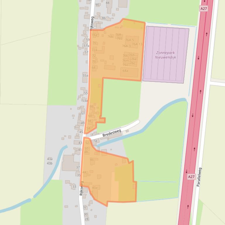 Kaart van postcodegebied 4255GM.