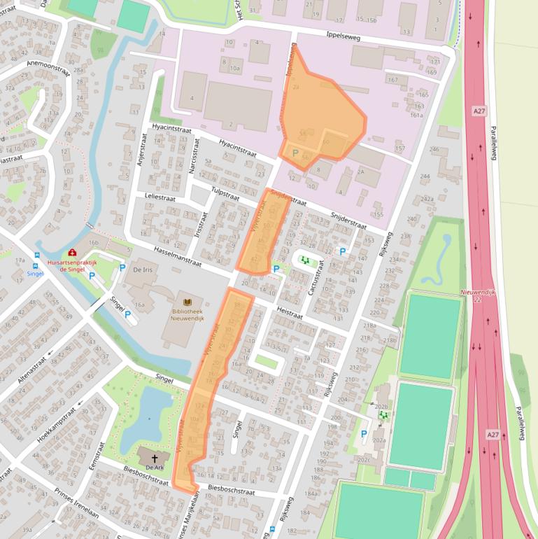 Kaart van postcodegebied 4255HG.