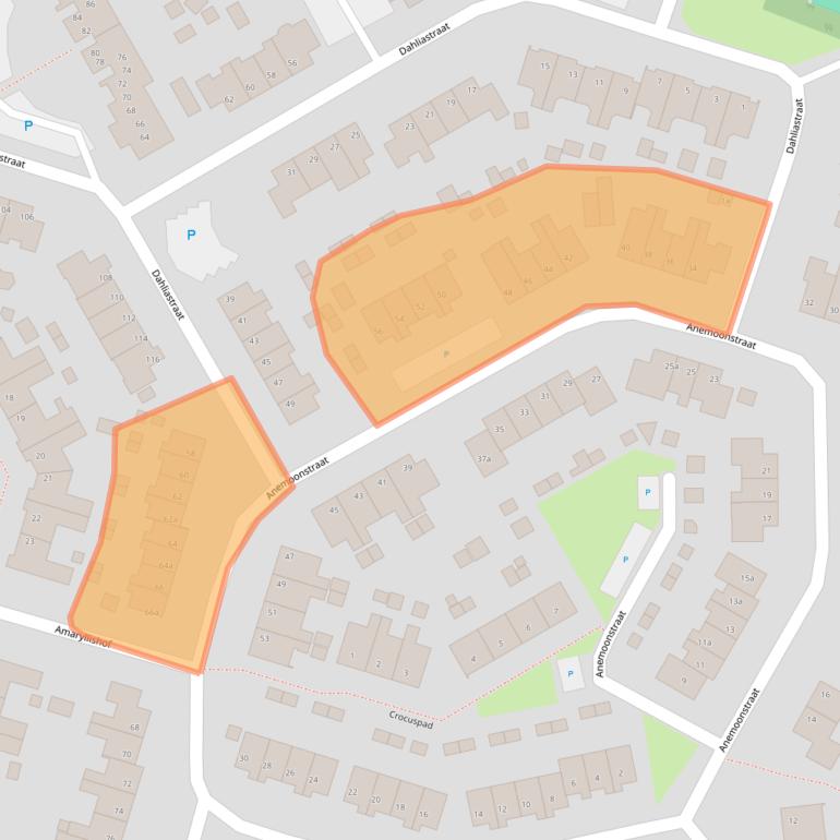 Kaart van postcodegebied 4255JB.