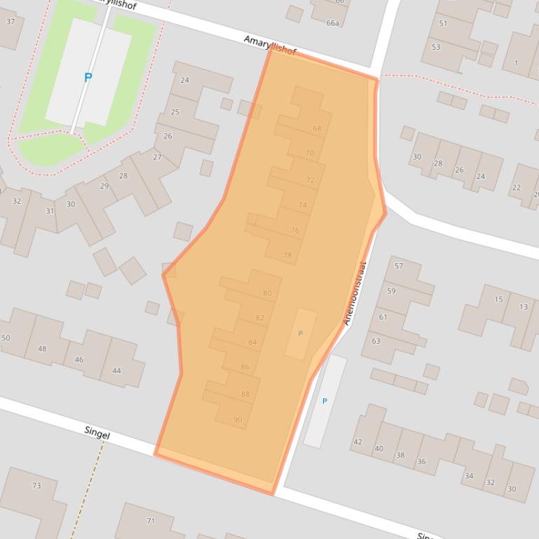 Kaart van postcodegebied 4255JC.