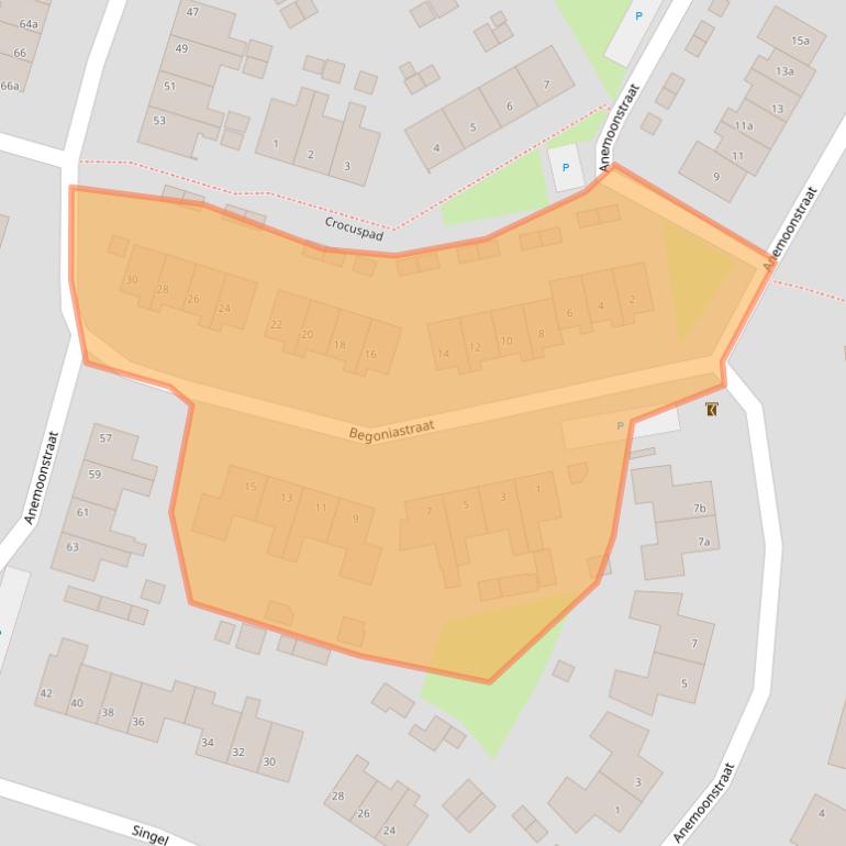 Kaart van postcodegebied 4255JG.