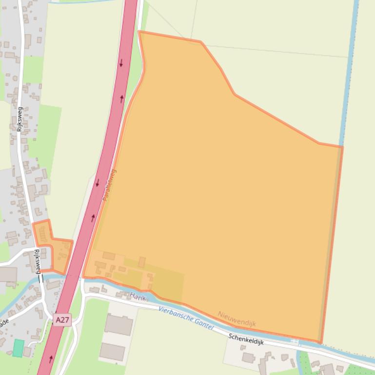 Kaart van postcodegebied 4255KD.